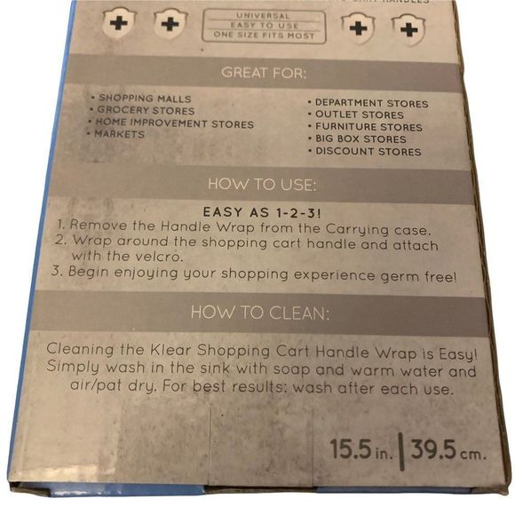 Klear 15.5 Shopping Cart Handle Wrap Cover Black - Buy 4 Items Get 25% Off‎ - Picture 5 of 6